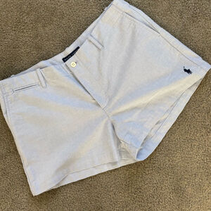 NWOT Women's Ralph Lauren 100% Cotton Shorts Size 12 Light Blue